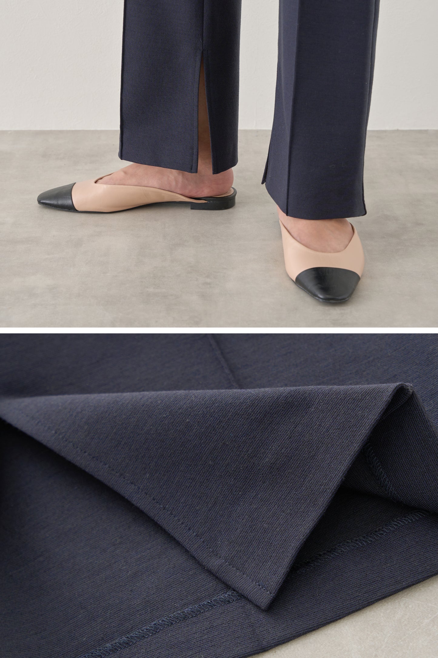 ミラノリブ ピンタックフレア