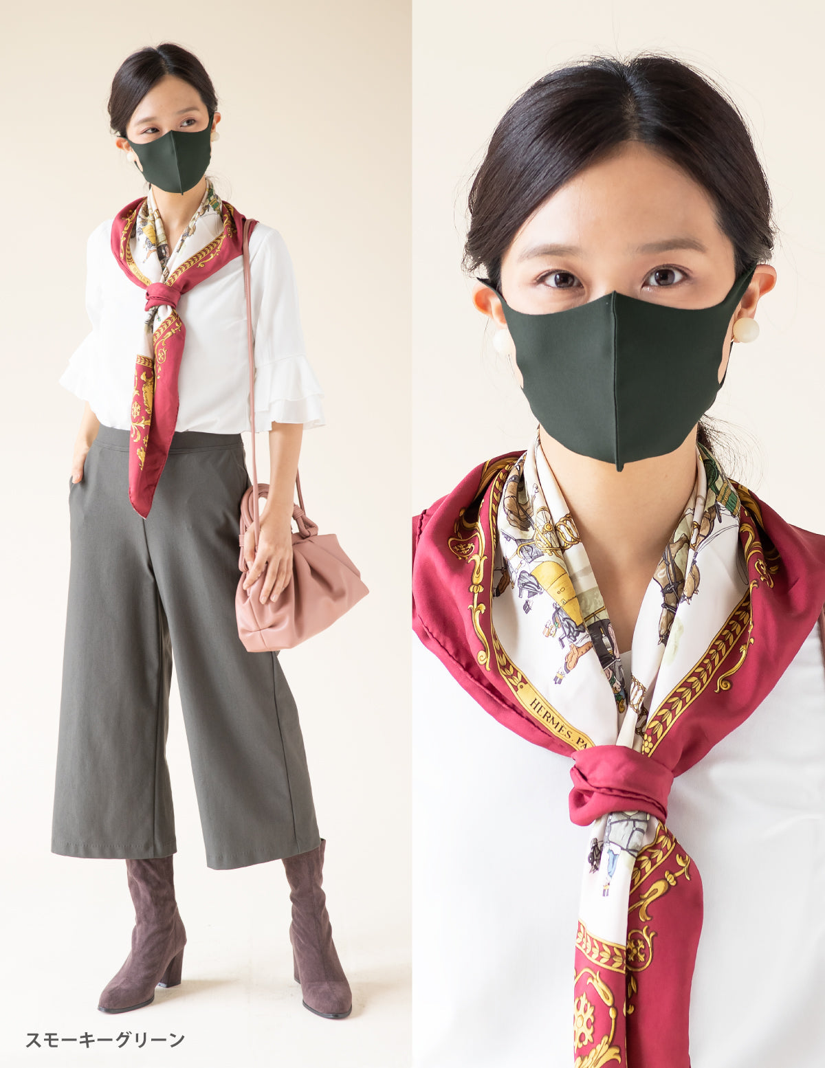 【日本製】 洗える超伸縮ふわピタフィットマスク2枚組(品番M-002)