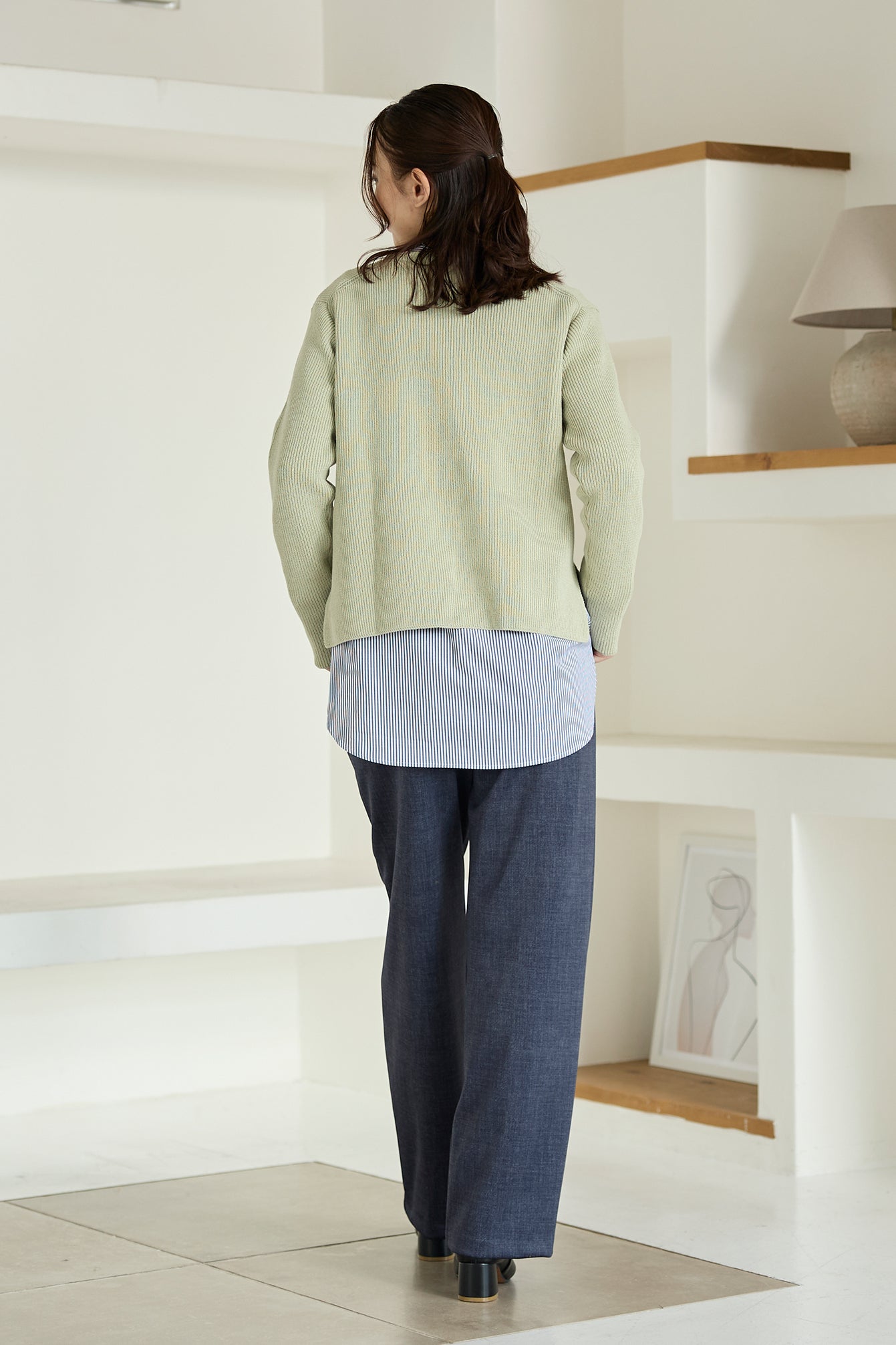 【特別お試し価格】すふれ起毛プラス 蓄熱保温 イージースラックス テーパード＆デニムプリントワイド