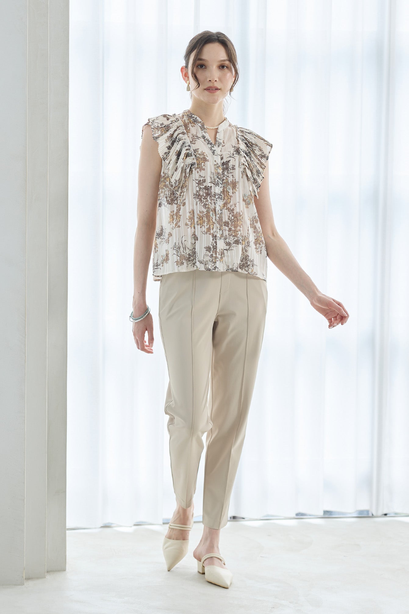 【おまとめ割 対象】サーラドライ 吸水速乾 接触冷感 イージースラックス テーパード