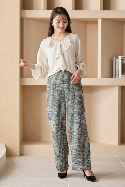 ラメツイード・ワイドストレート