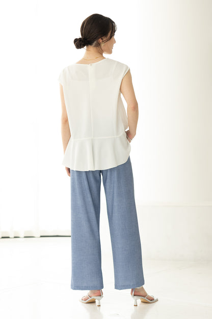 メッシュデニム ワイドストレート
