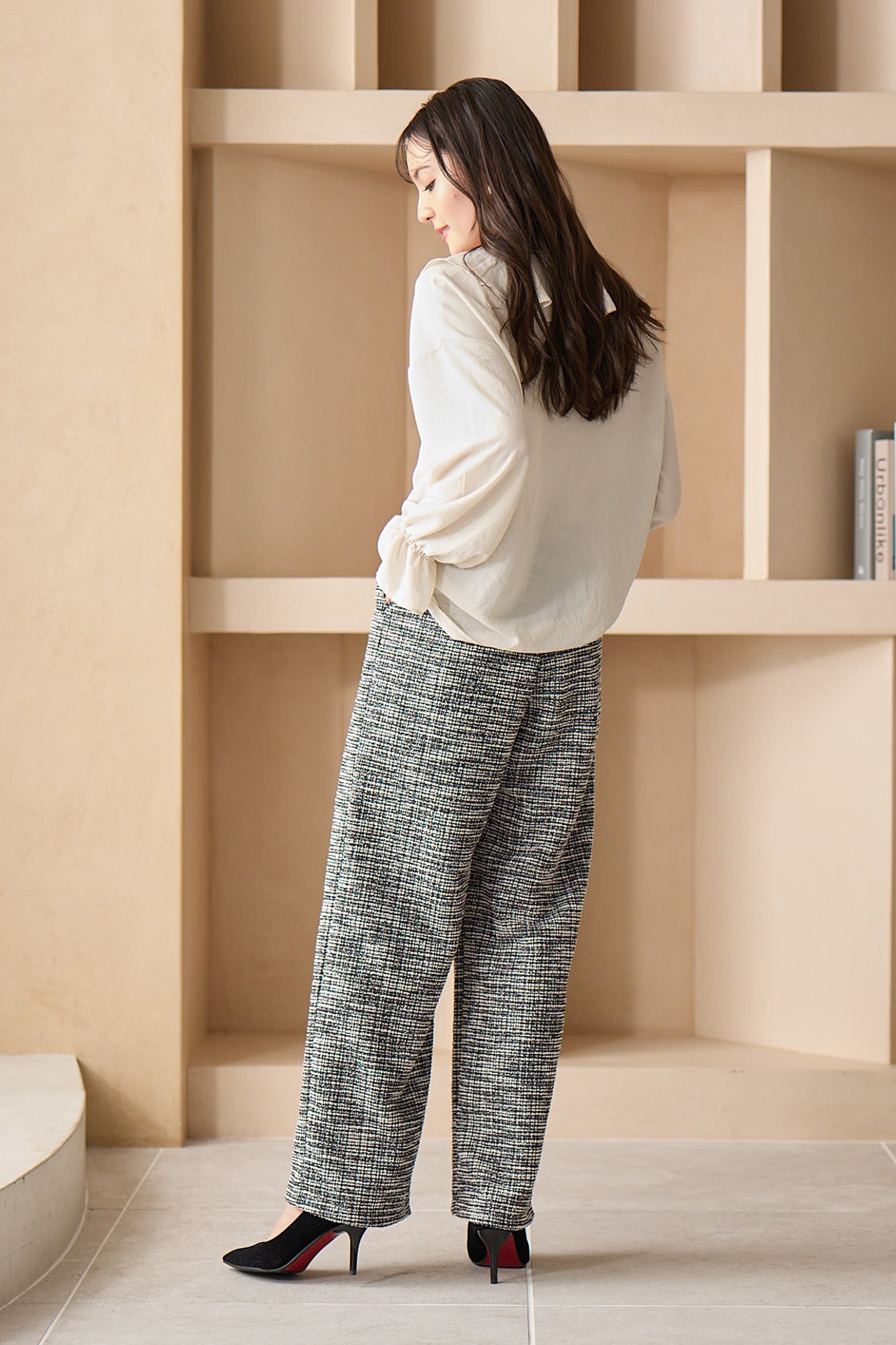 ラメツイード・ワイドストレート