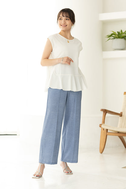メッシュデニム ワイドストレート