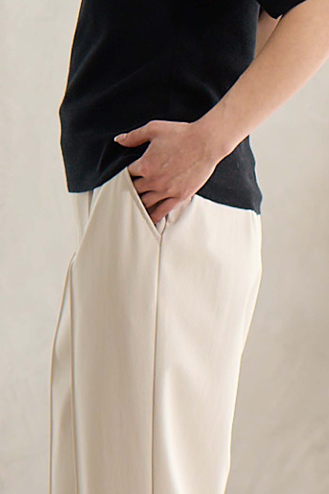 【おまとめ割 対象】サーラドライ 吸水速乾 接触冷感 イージースラックス テーパード