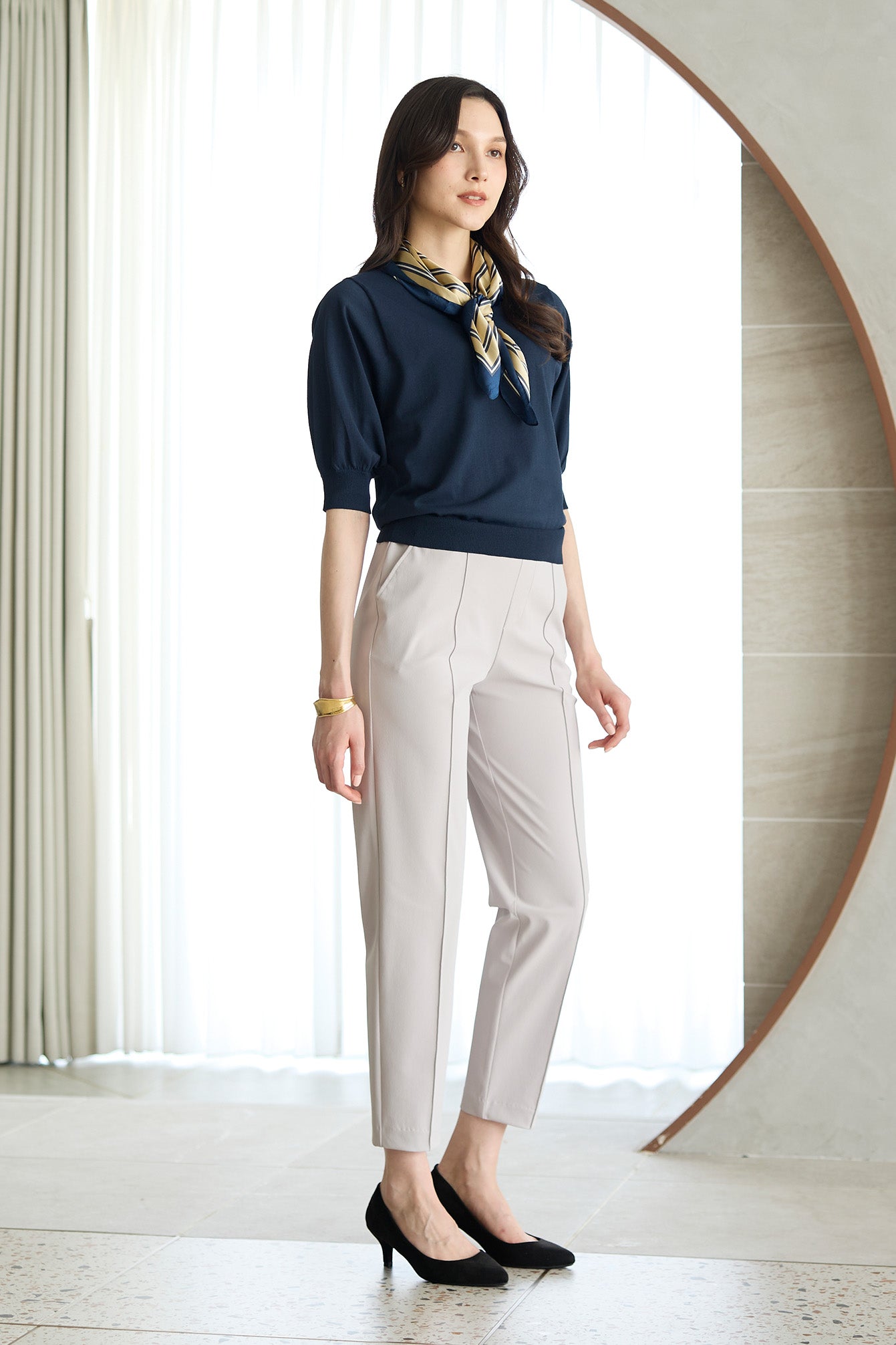 【おまとめ割 対象】サーラドライ 吸水速乾 接触冷感 イージースラックス テーパード