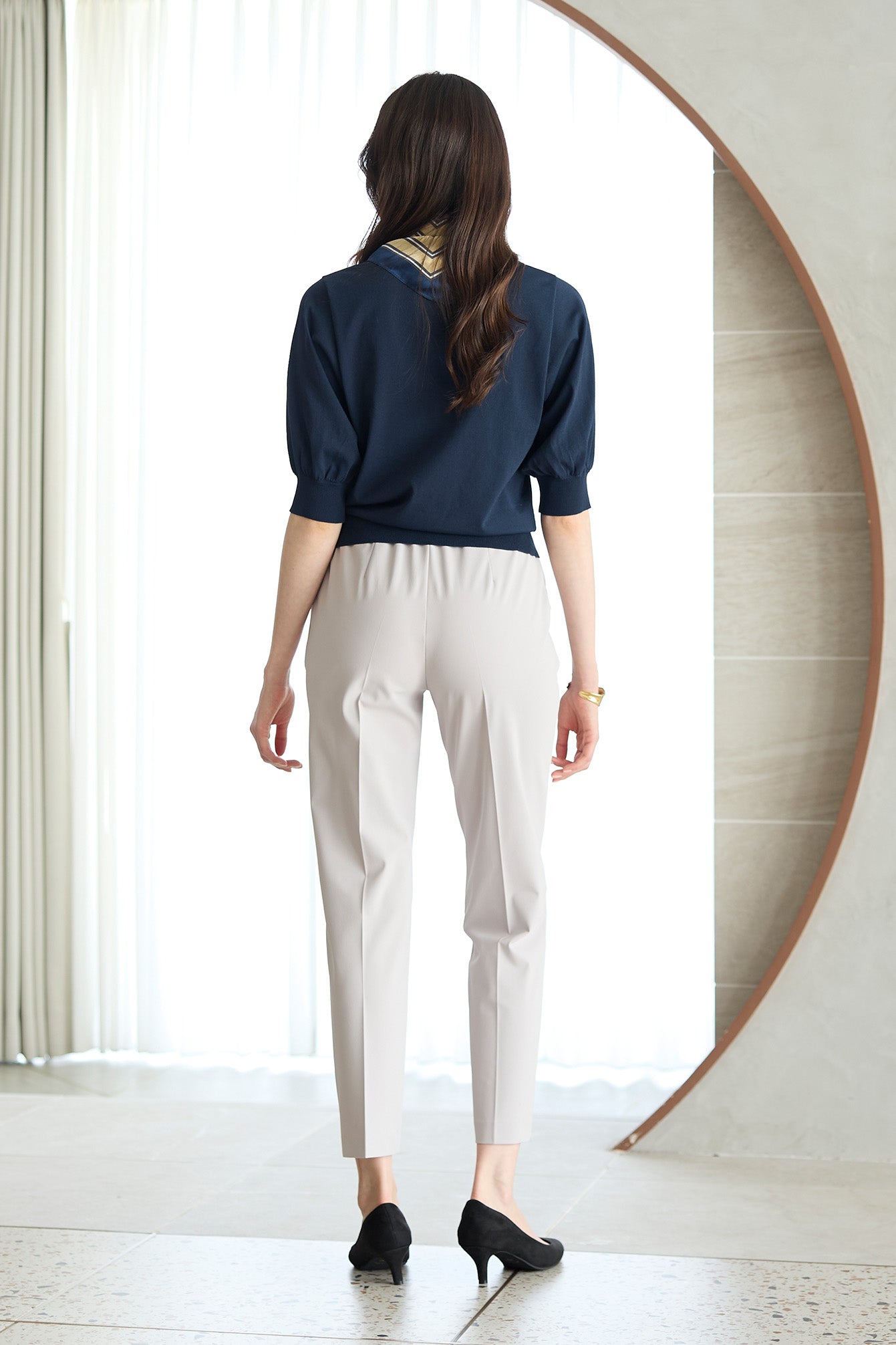 【おまとめ割 対象】サーラドライ 吸水速乾 接触冷感 イージースラックス テーパード