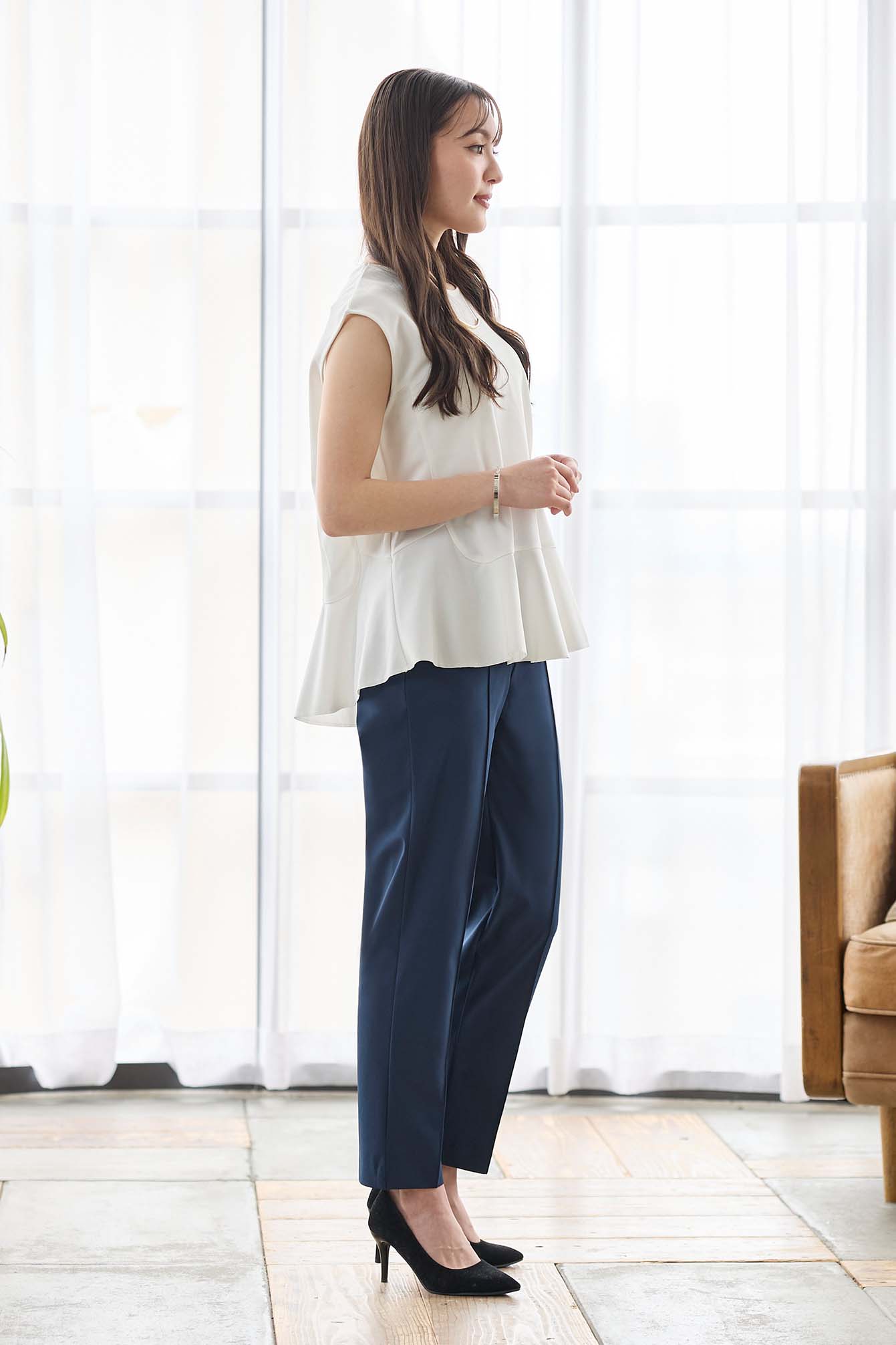 【おまとめ割 対象】サーラドライ 吸水速乾 接触冷感 イージースラックス テーパード