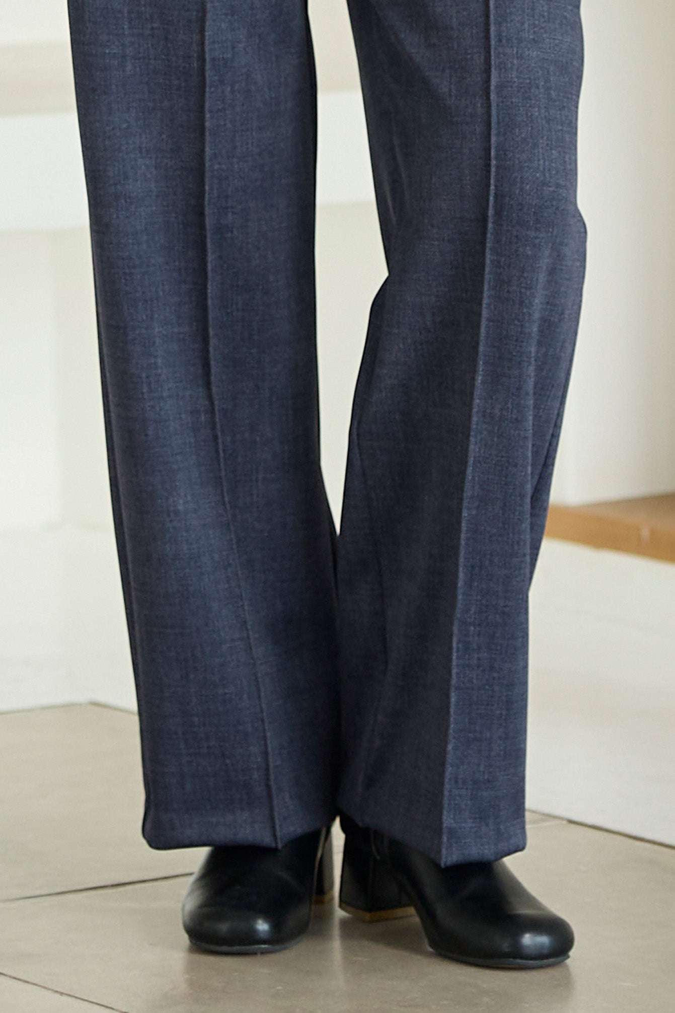 【特別お試し価格】すふれ起毛プラス 蓄熱保温 イージースラックス テーパード＆デニムプリントワイド