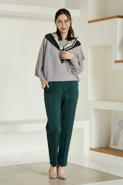 【特別お試し価格】すふれ起毛プラス 蓄熱保温 イージースラックス テーパード＆デニムプリントワイド