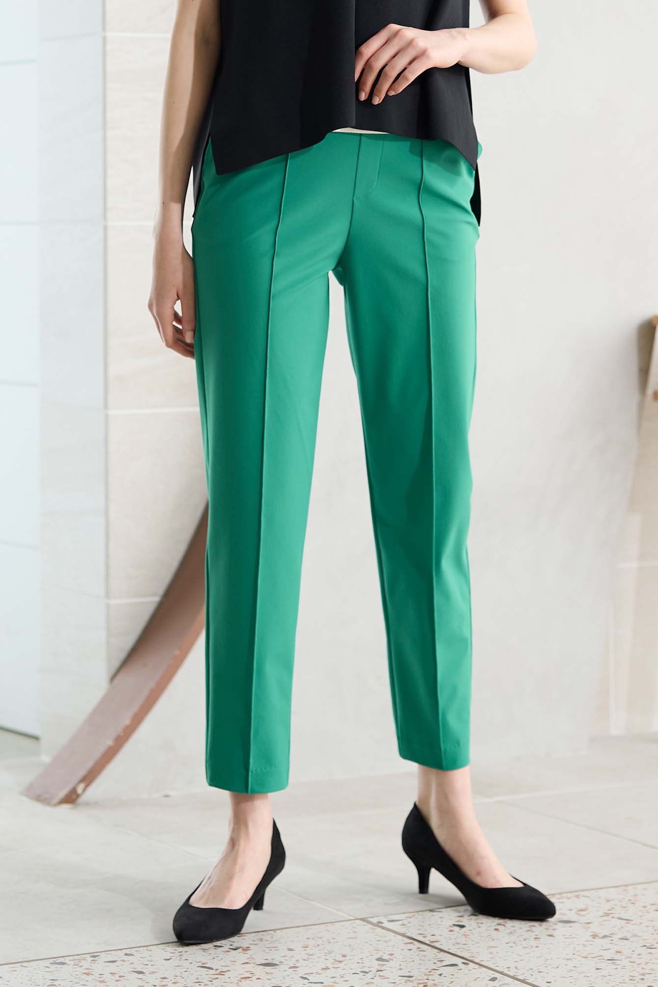 【おまとめ割 対象】サーラドライ 吸水速乾 接触冷感 イージースラックス テーパード