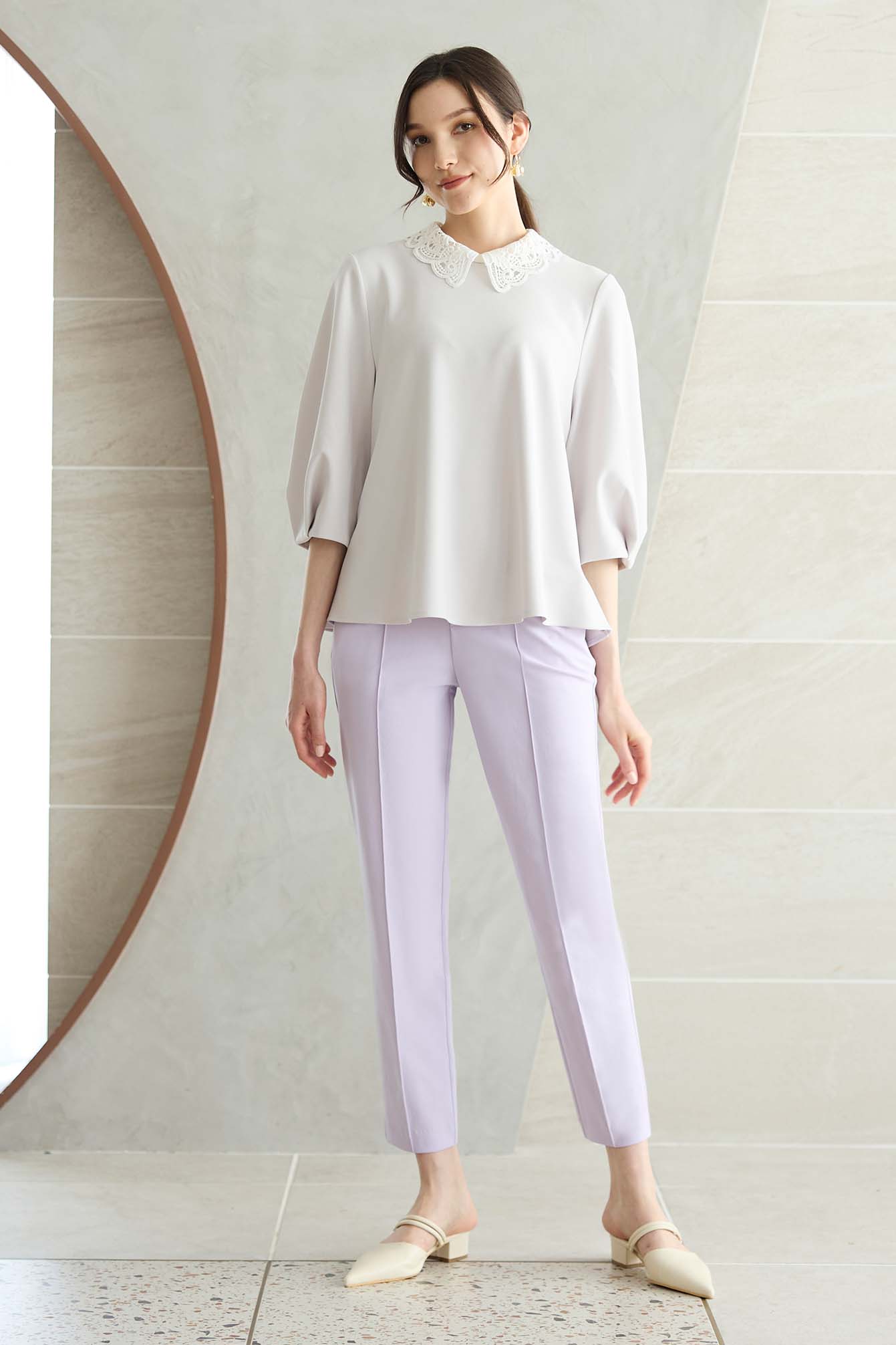 【おまとめ割 対象】サーラドライ 吸水速乾 接触冷感 イージースラックス テーパード