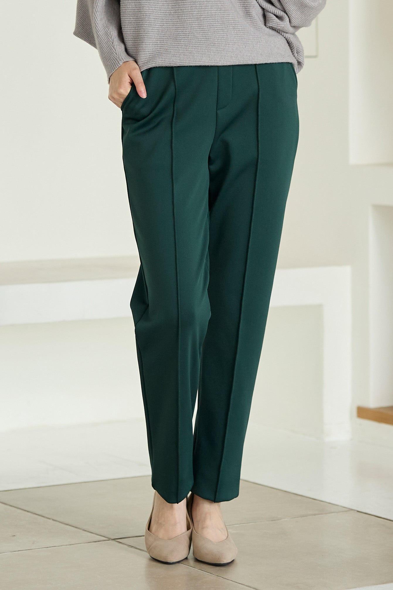 【特別お試し価格】すふれ起毛プラス 蓄熱保温 イージースラックス テーパード＆デニムプリントワイド