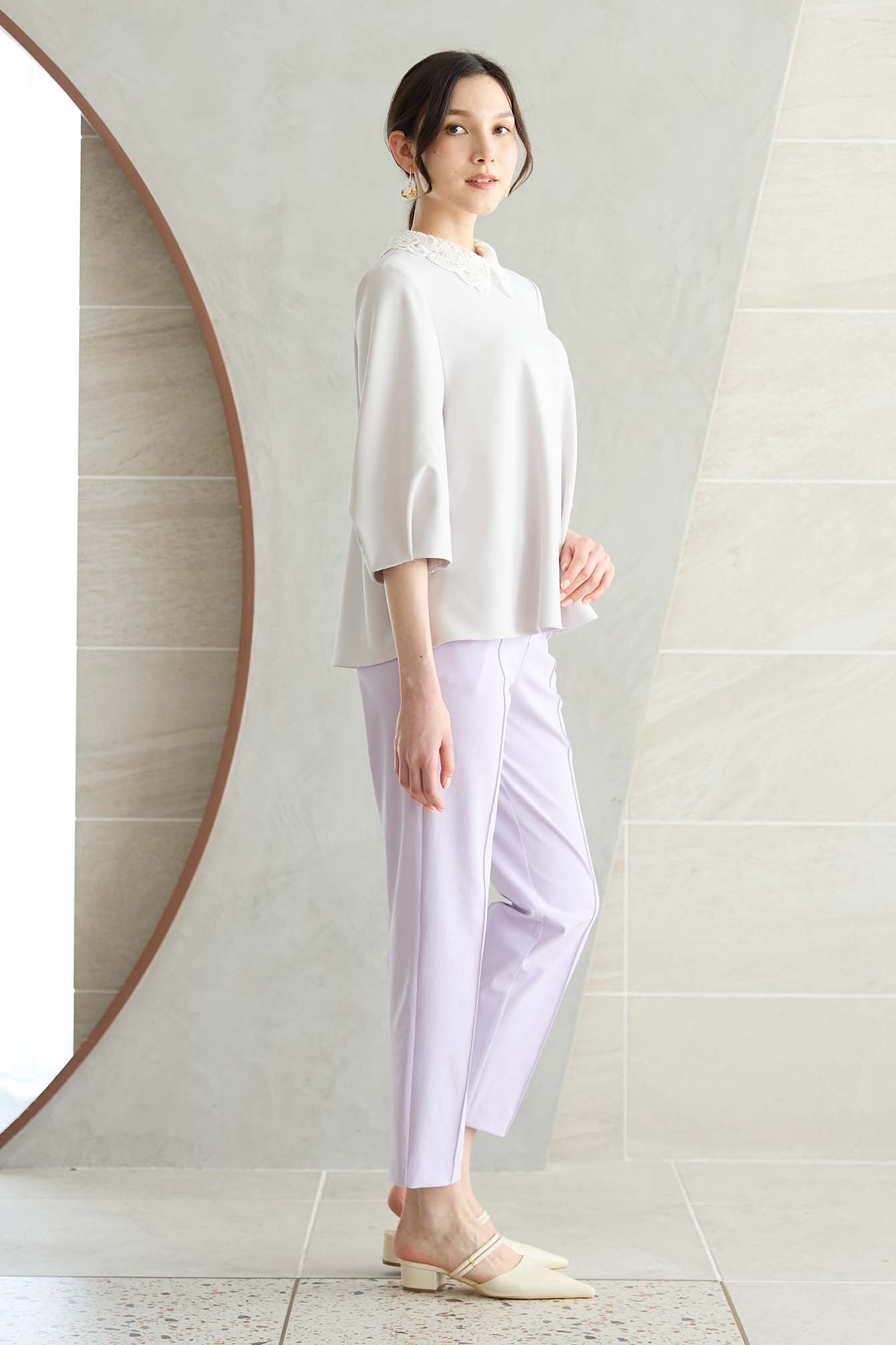 【おまとめ割 対象】サーラドライ 吸水速乾 接触冷感 イージースラックス テーパード