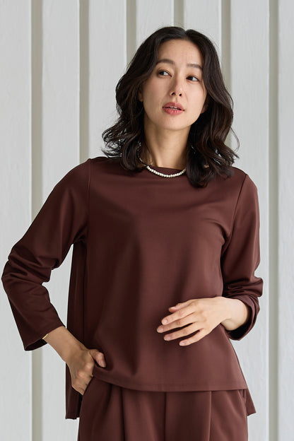 【SALE】スムースレーヨン サイドスリットプルオーバー