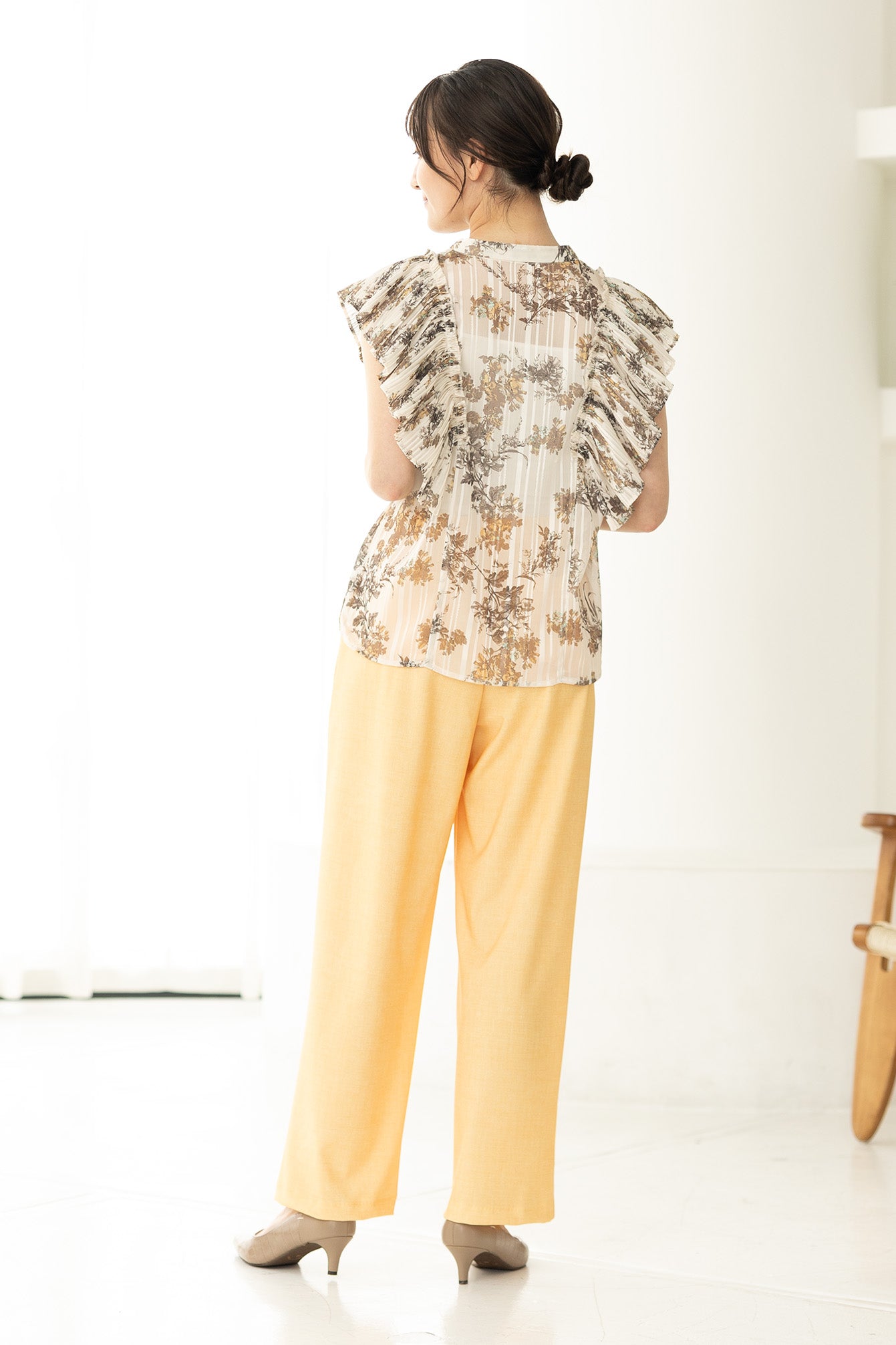 メッシュデニム ワイドストレート