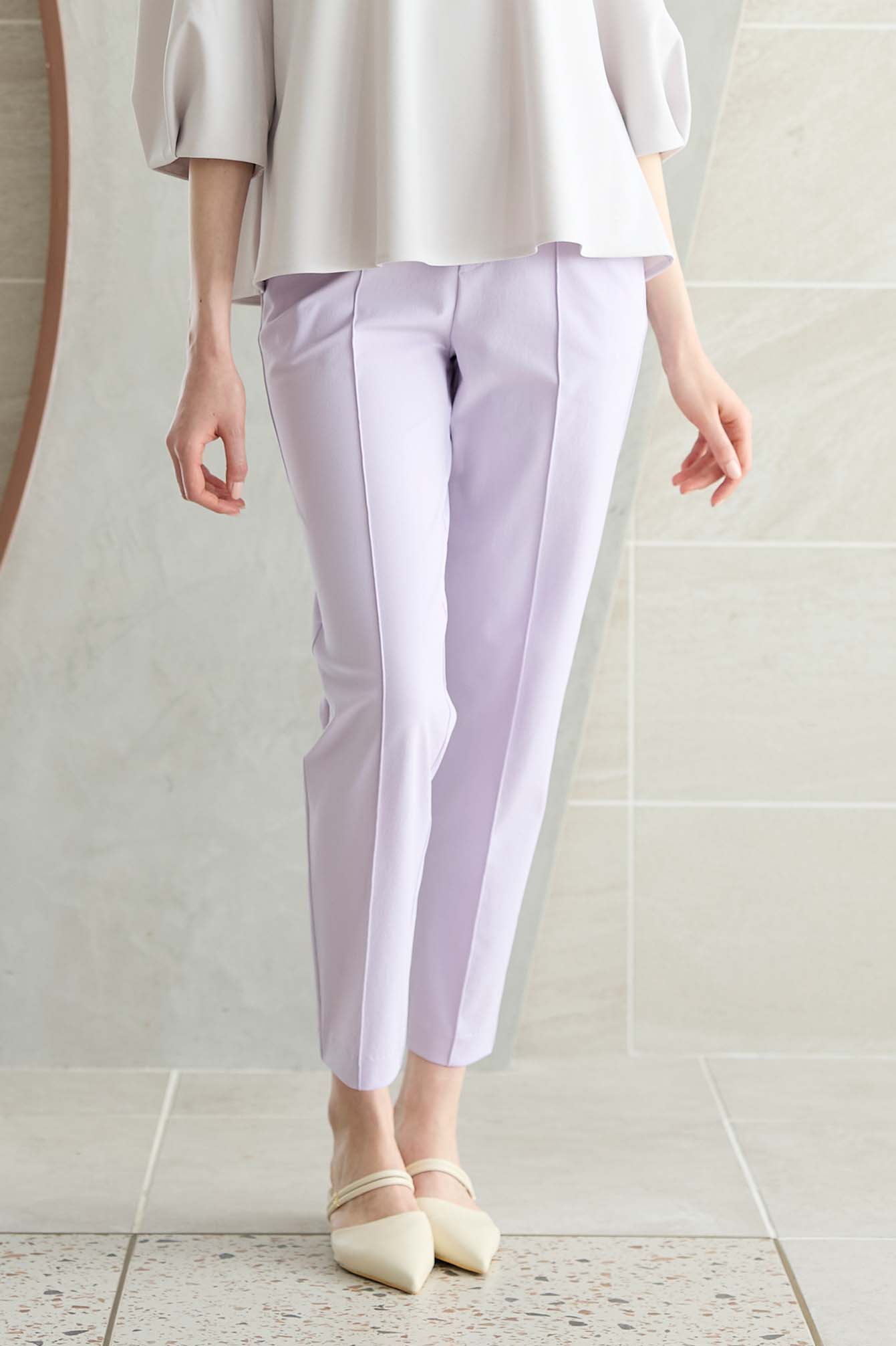 【おまとめ割 対象】サーラドライ 吸水速乾 接触冷感 イージースラックス テーパード