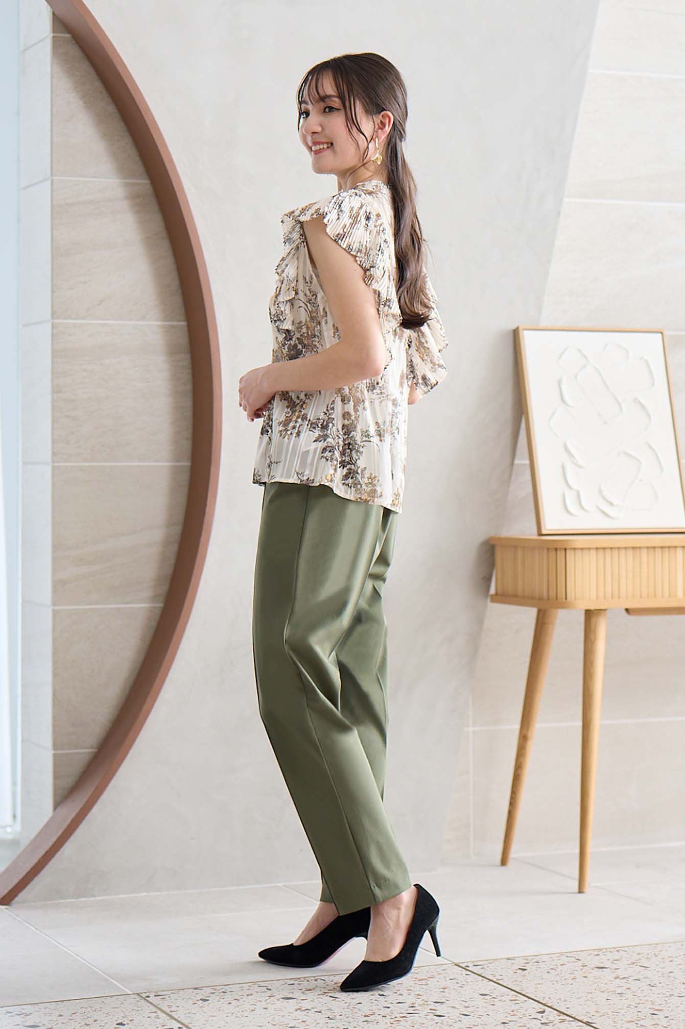 【おまとめ割 対象】サーラドライ 吸水速乾 接触冷感 イージースラックス テーパード