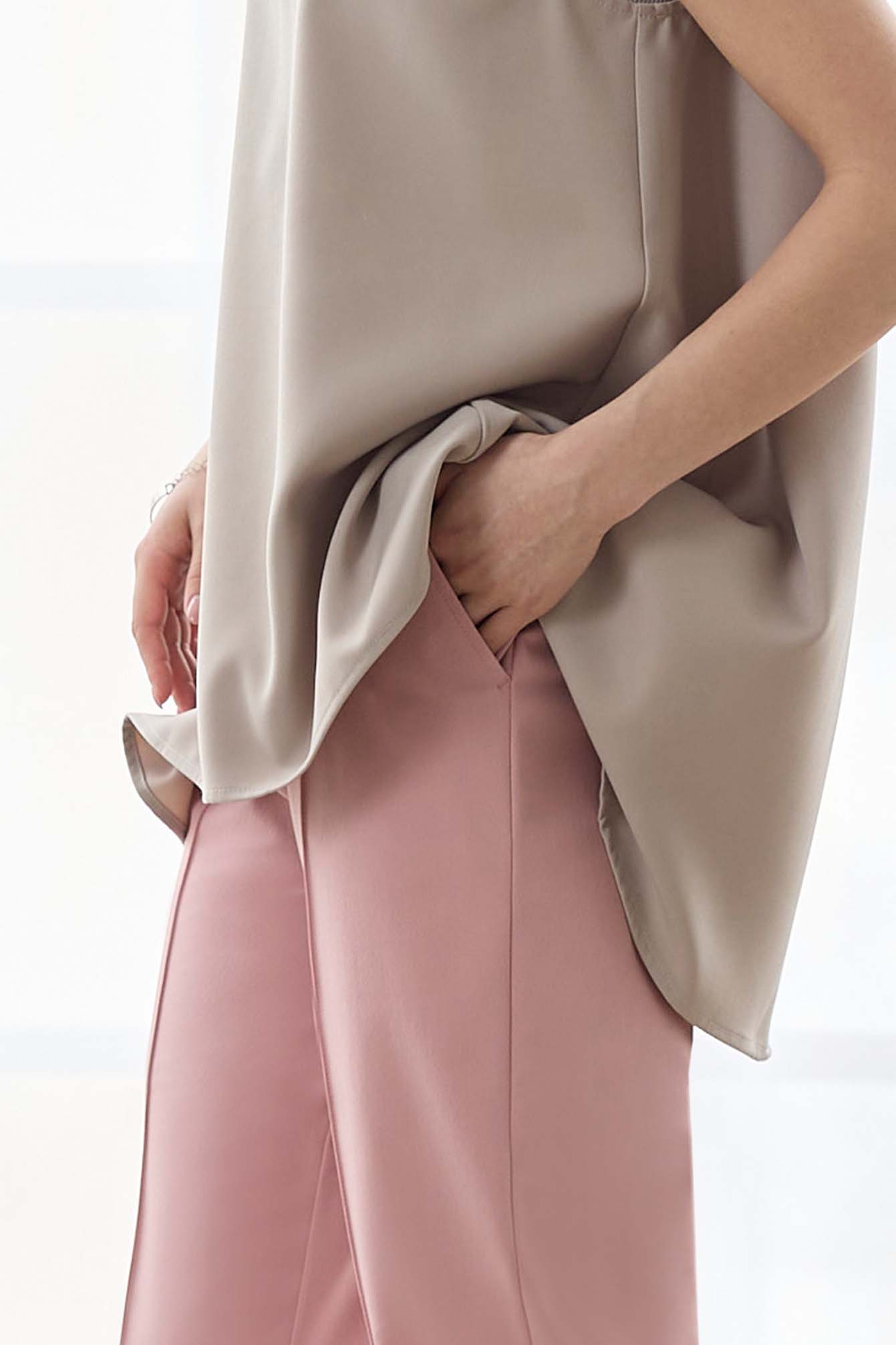 【おまとめ割 対象】サーラドライ 吸水速乾 接触冷感 イージースラックス テーパード