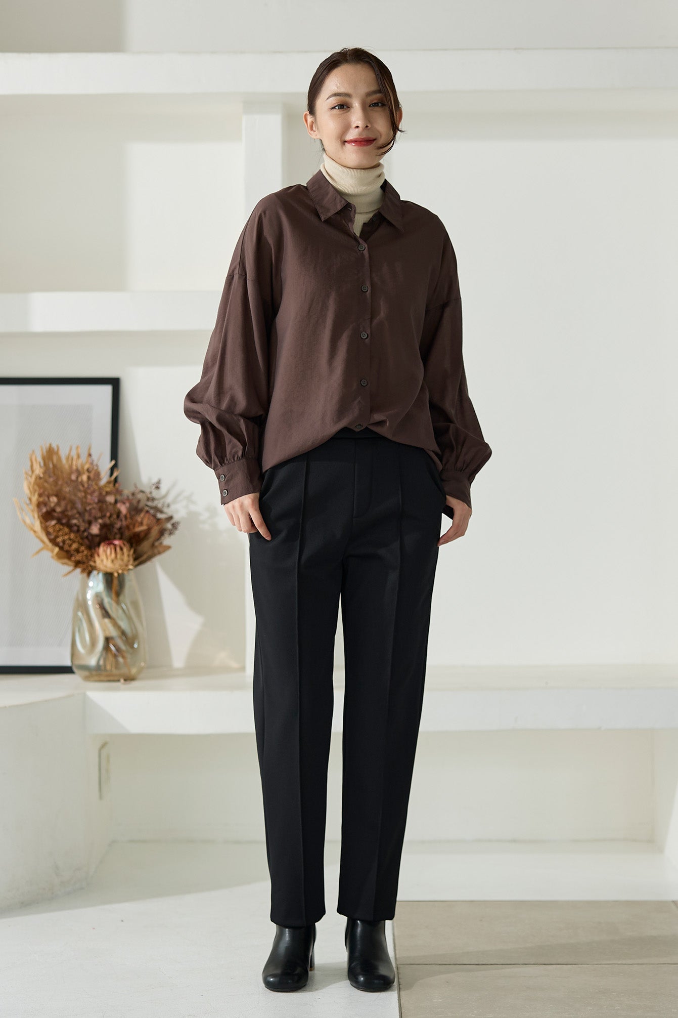 【特別お試し価格】すふれ起毛プラス 蓄熱保温 イージースラックス テーパード＆デニムプリントワイド