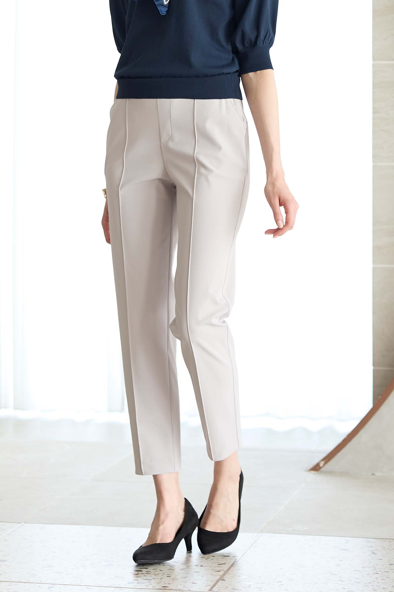 【おまとめ割 対象】サーラドライ 吸水速乾 接触冷感 イージースラックス テーパード