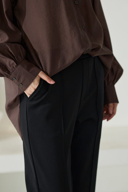 【特別お試し価格】すふれ起毛プラス 蓄熱保温 イージースラックス テーパード＆デニムプリントワイド