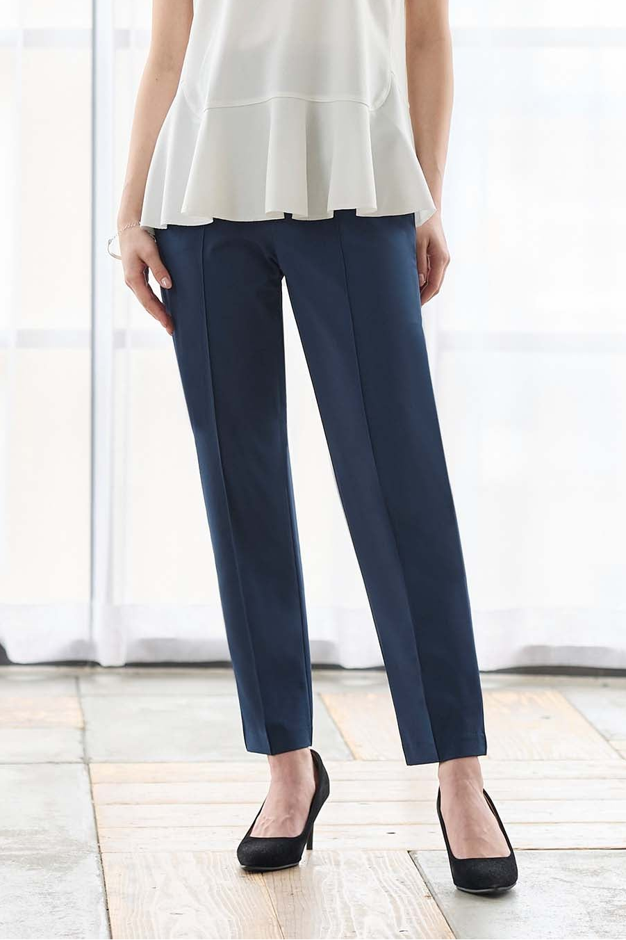 【おまとめ割 対象】サーラドライ 吸水速乾 接触冷感 イージースラックス テーパード