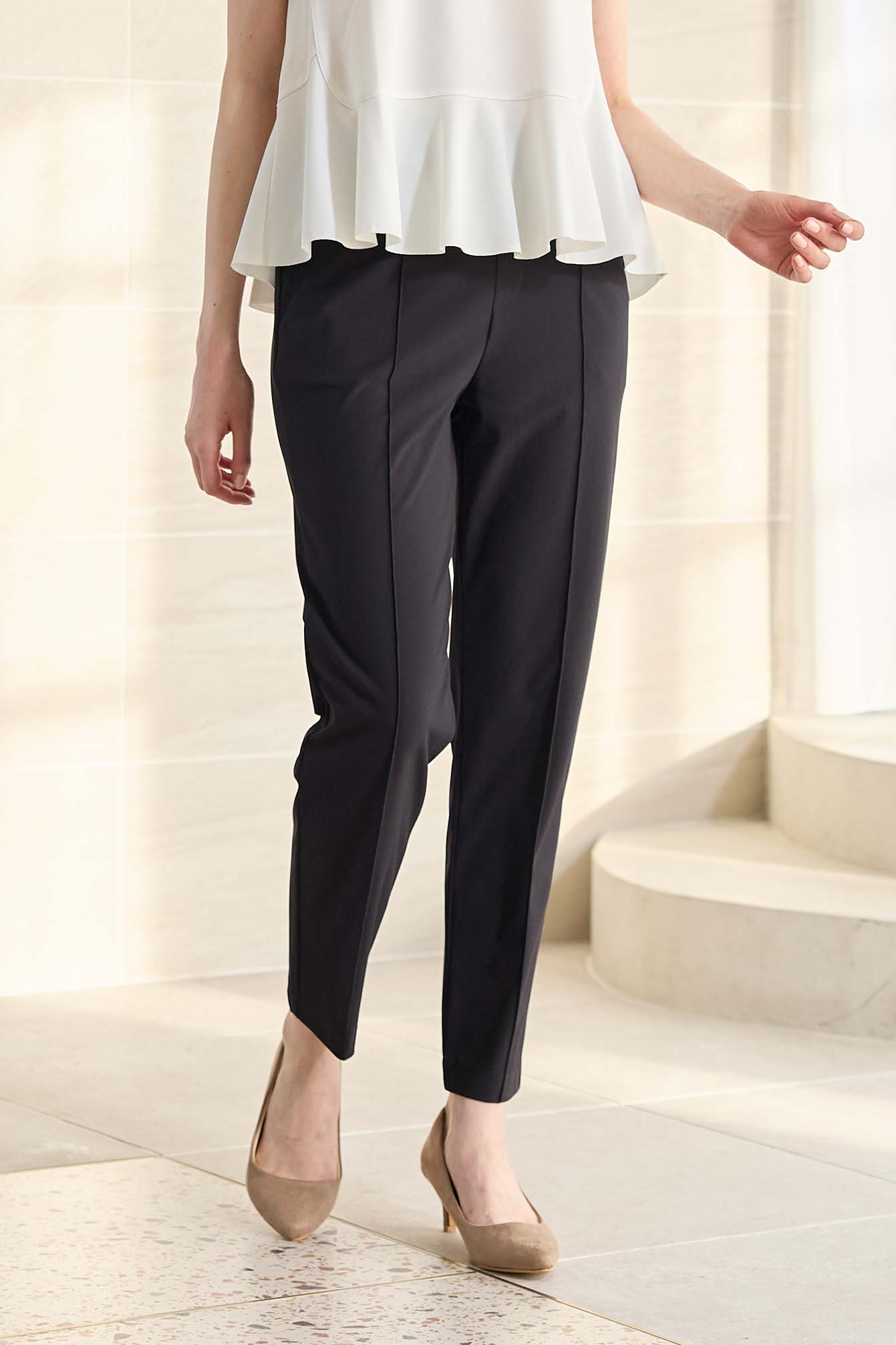 【おまとめ割 対象】サーラドライ 吸水速乾 接触冷感 イージースラックス テーパード