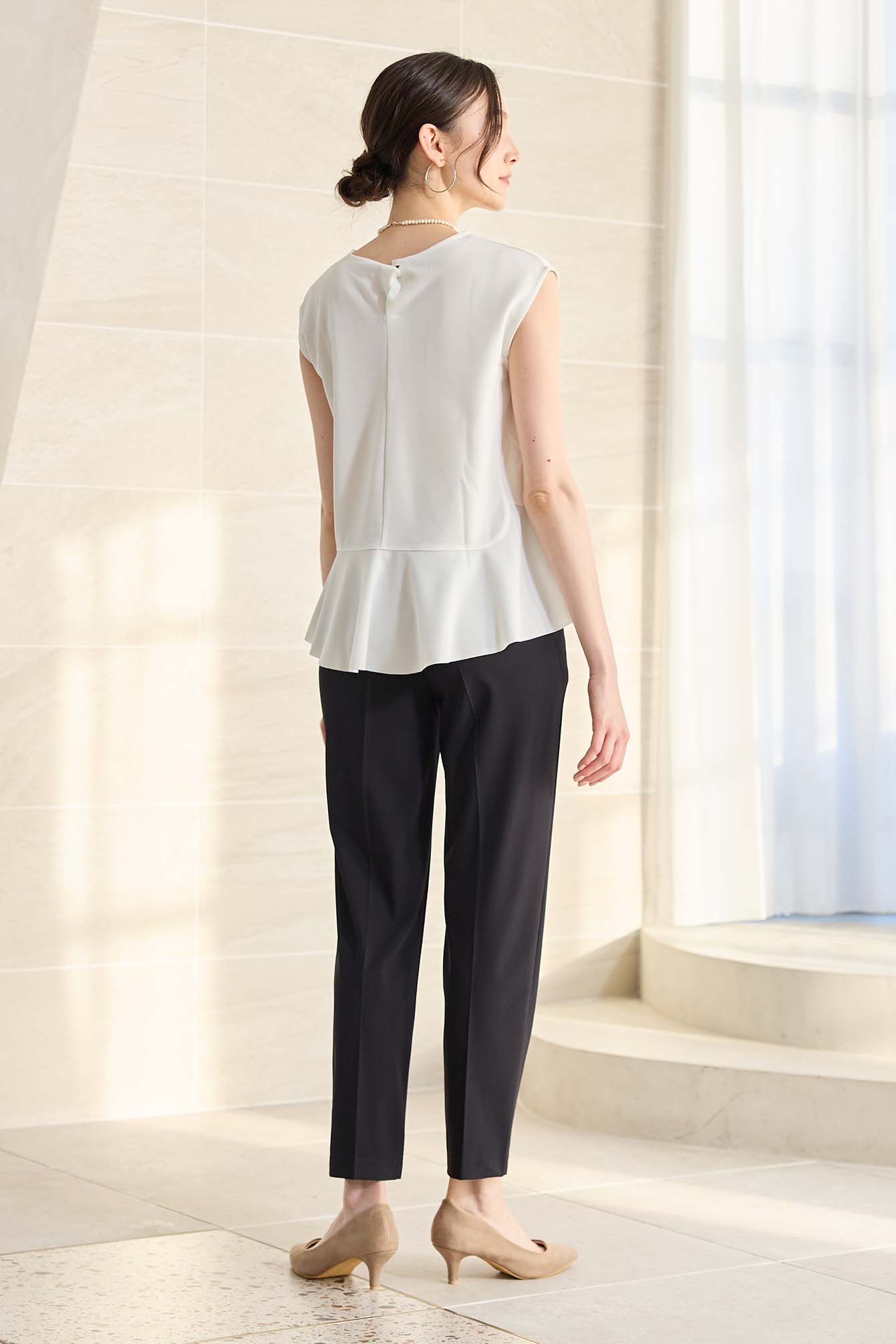 【おまとめ割 対象】サーラドライ 吸水速乾 接触冷感 イージースラックス テーパード