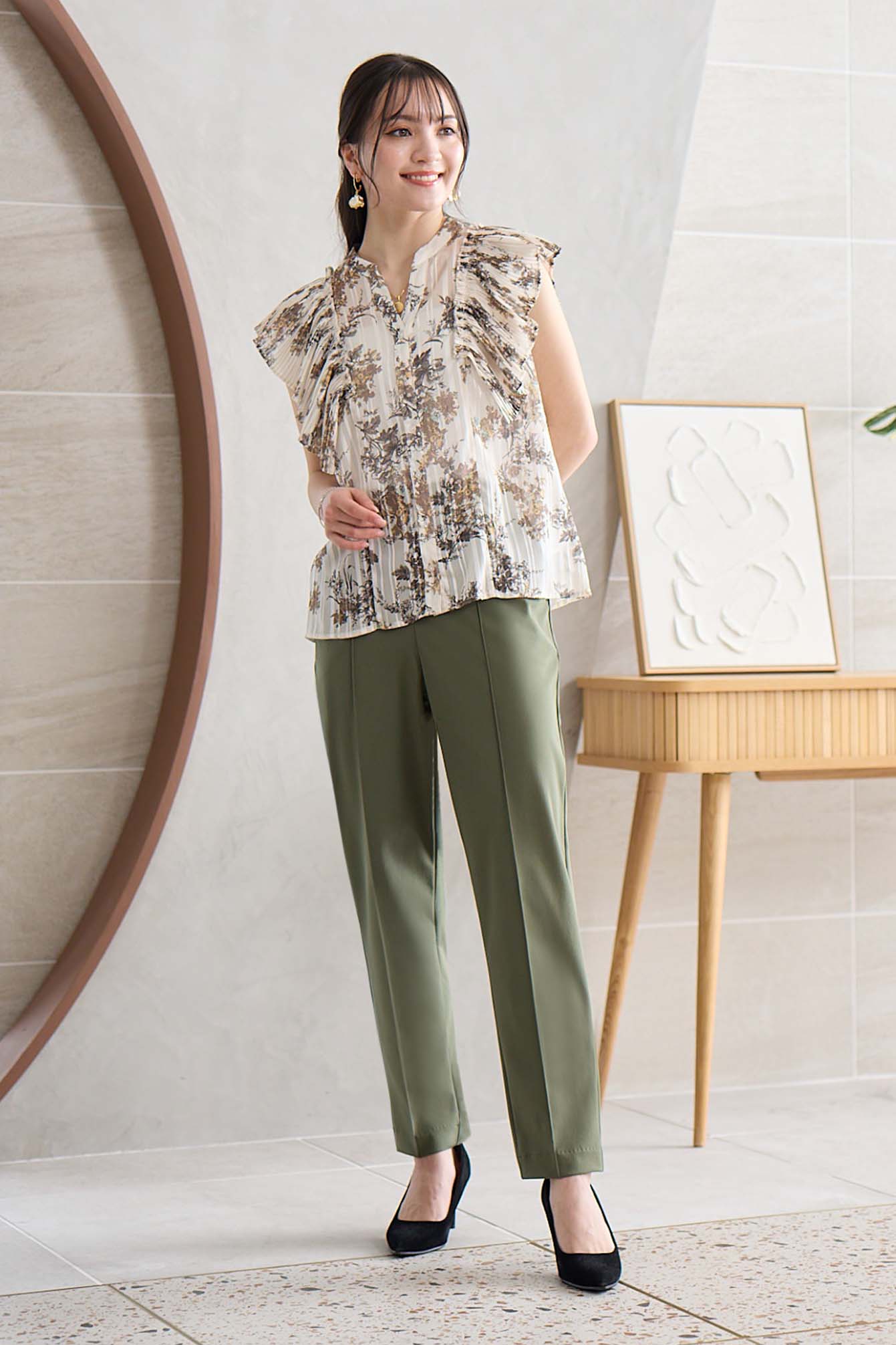 【おまとめ割 対象】サーラドライ 吸水速乾 接触冷感 イージースラックス テーパード