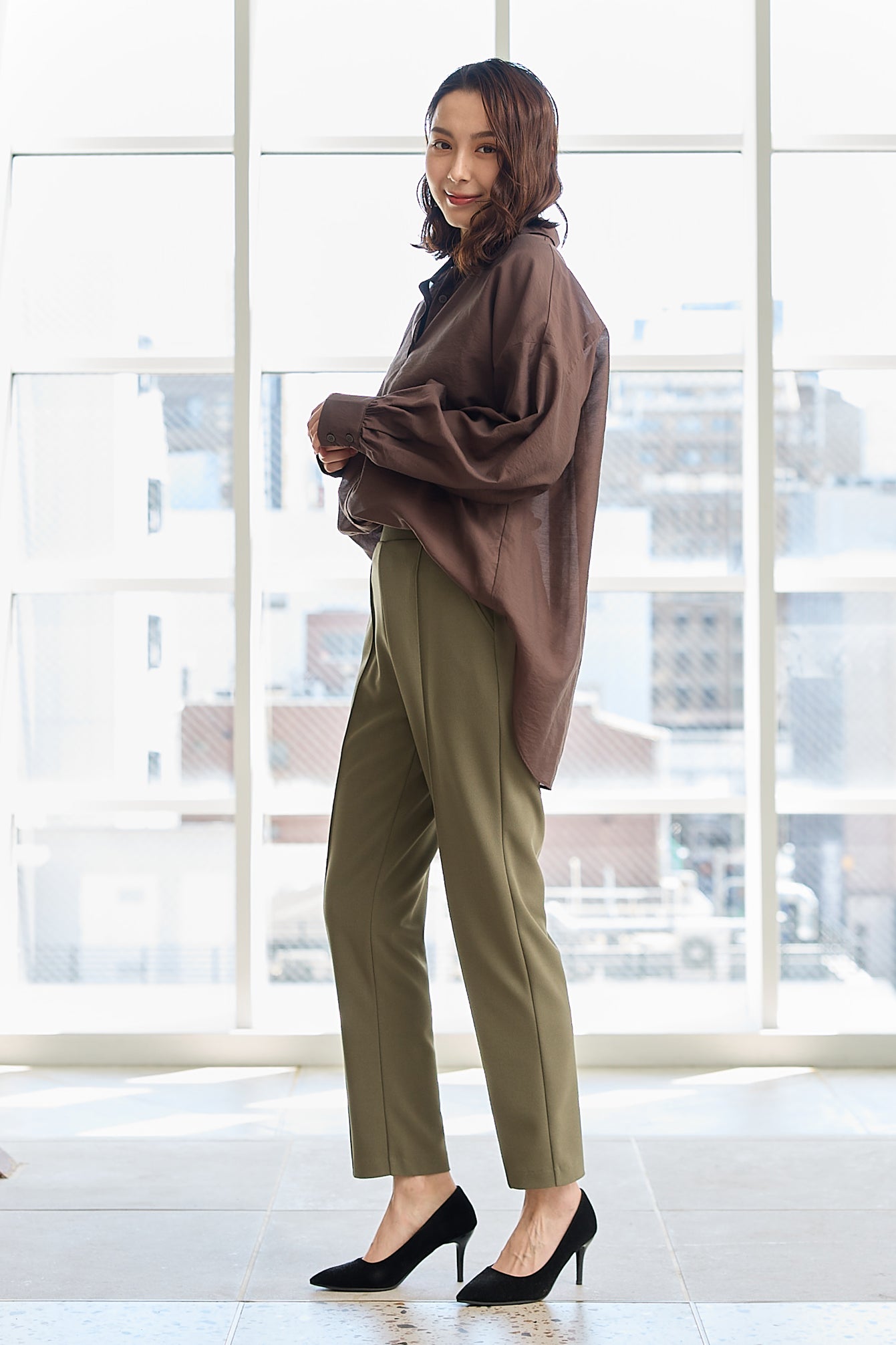 ジョーゼットニットイージースラックステーパード – TAKUMIBA