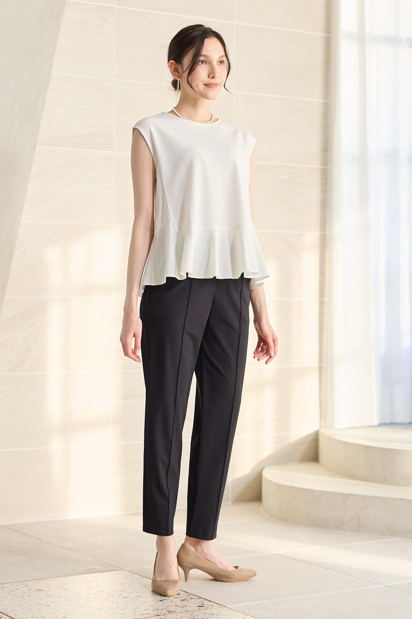 【おまとめ割 対象】サーラドライ 吸水速乾 接触冷感 イージースラックス テーパード