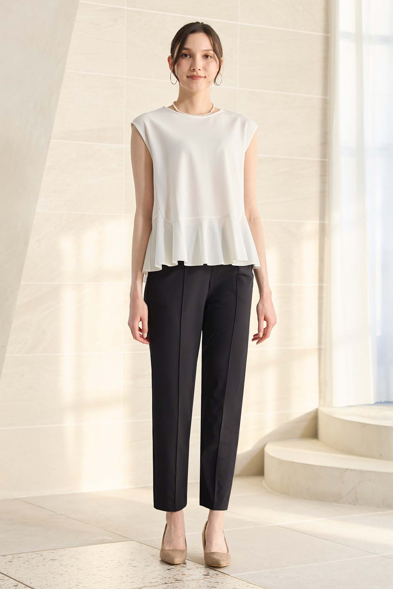 【おまとめ割 対象】サーラドライ 吸水速乾 接触冷感 イージースラックス テーパード