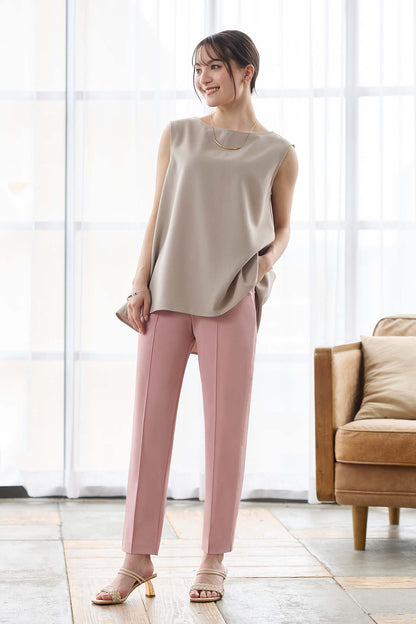 【おまとめ割 対象】サーラドライ 吸水速乾 接触冷感 イージースラックス テーパード