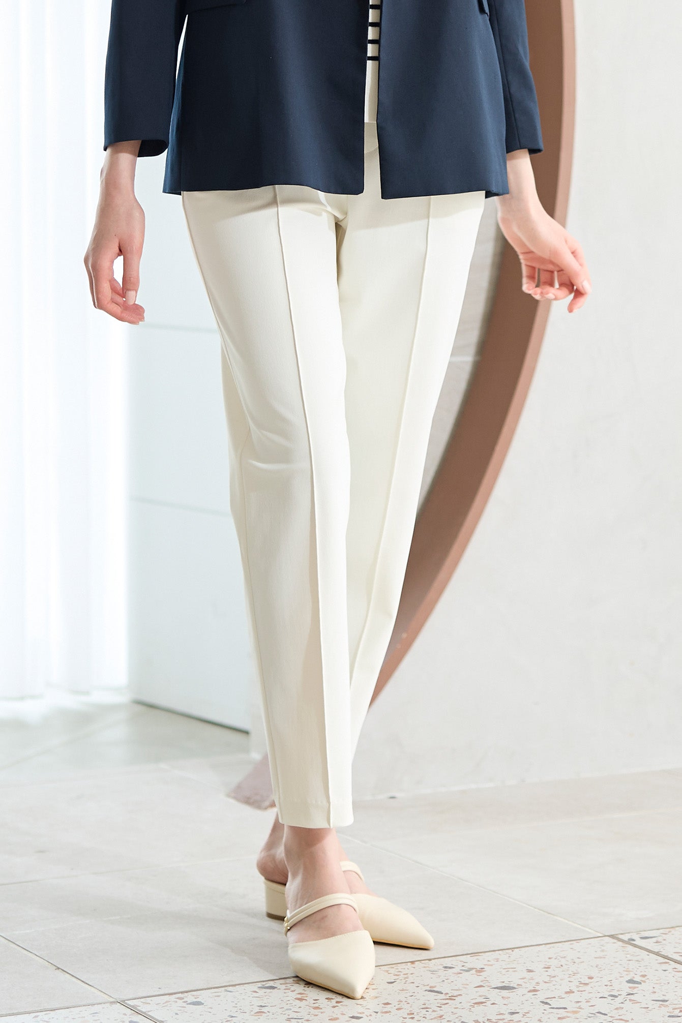 【おまとめ割 対象】サーラドライ 吸水速乾 接触冷感 イージースラックス テーパード