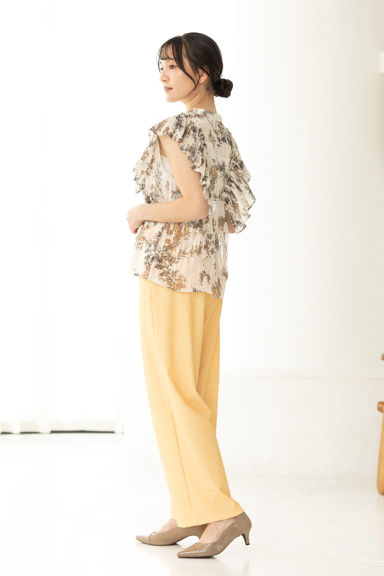 メッシュデニム ワイドストレート