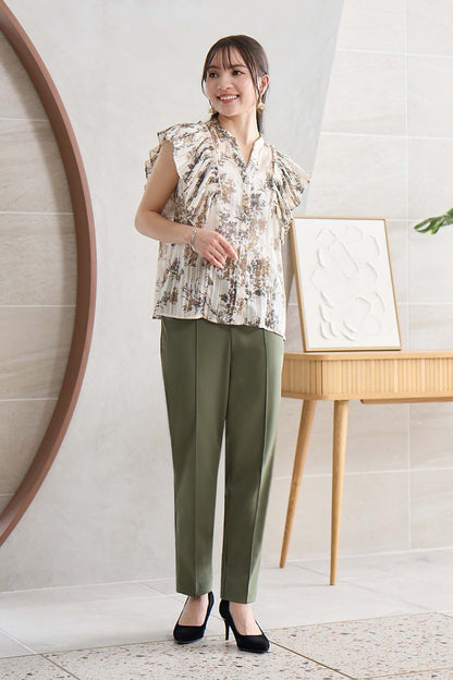 【おまとめ割 対象】サーラドライ 吸水速乾 接触冷感 イージースラックス テーパード