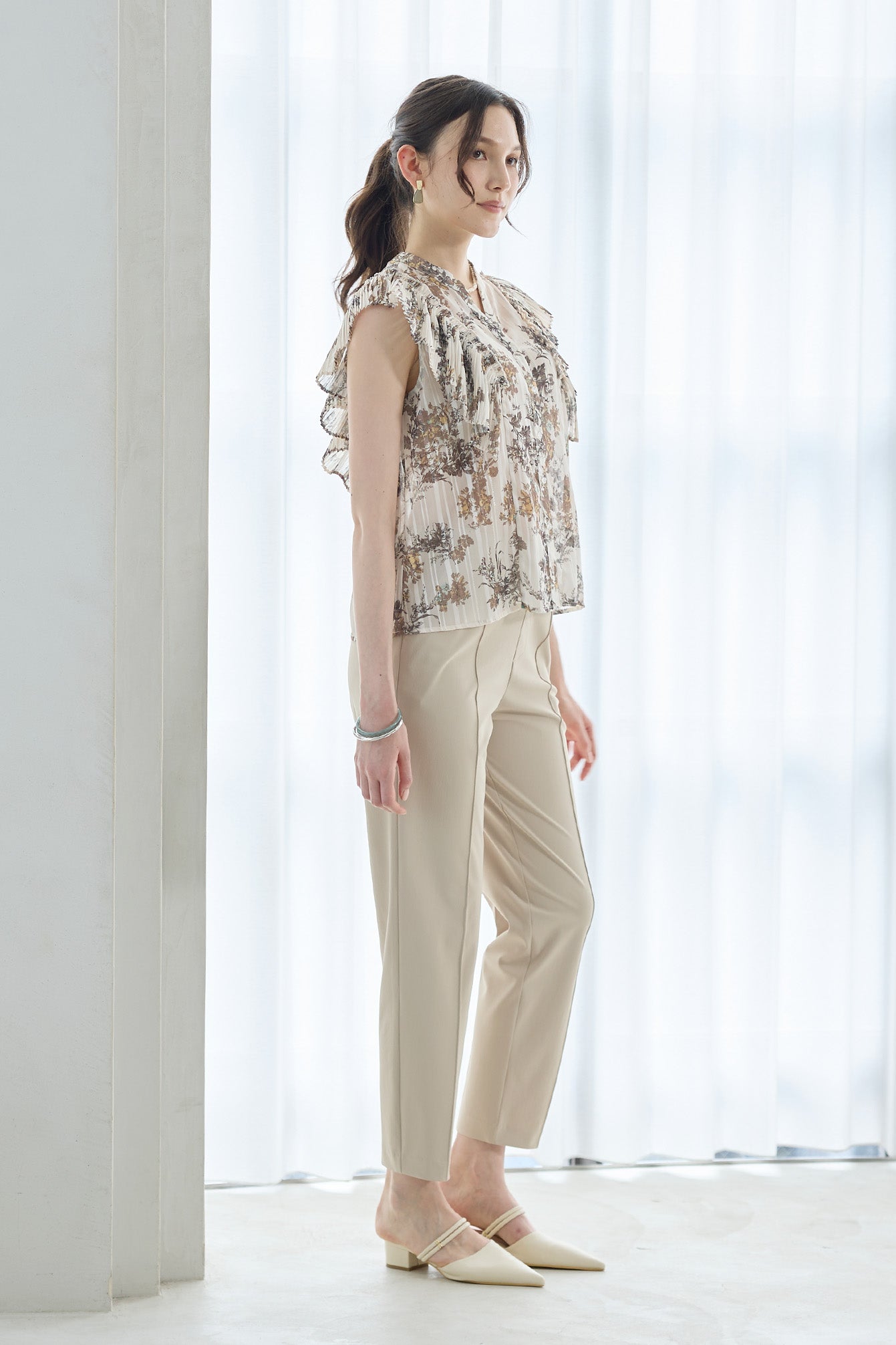 【おまとめ割 対象】サーラドライ 吸水速乾 接触冷感 イージースラックス テーパード